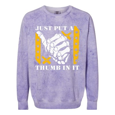 Just Put A Thumb In It Colorblast Crewneck Sweatshirt