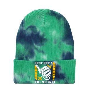 Just Put A Thumb In It Tie Dye 12in Knit Beanie