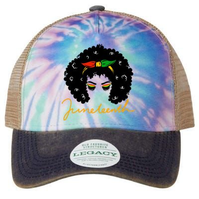 Juneteenth Pride Afro Hair Black History Legacy Tie Dye Trucker Hat