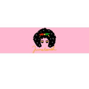 Juneteenth Pride Afro Hair Black History Bumper Sticker