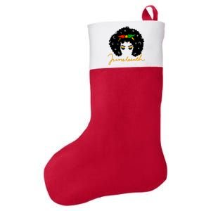 Juneteenth Pride Afro Hair Black History Felt Holiday Christmas Stocking