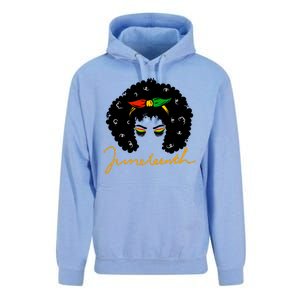 Juneteenth Pride Afro Hair Black History Unisex Surf Hoodie