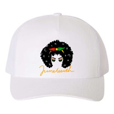 Juneteenth Pride Afro Hair Black History Yupoong Adult 5-Panel Trucker Hat