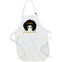 Juneteenth Pride Afro Hair Black History Full-Length Apron With Pockets