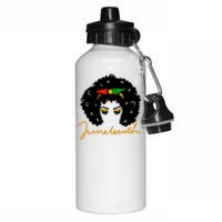 Juneteenth Pride Afro Hair Black History Aluminum Water Bottle