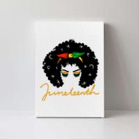 Juneteenth Pride Afro Hair Black History Canvas