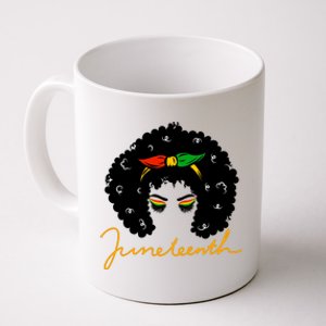 Juneteenth Pride Afro Hair Black History Coffee Mug