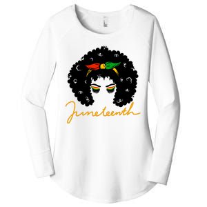 Juneteenth Pride Afro Hair Black History Women's Perfect Tri Tunic Long Sleeve Shirt