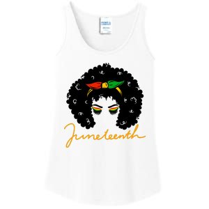 Juneteenth Pride Afro Hair Black History Ladies Essential Tank