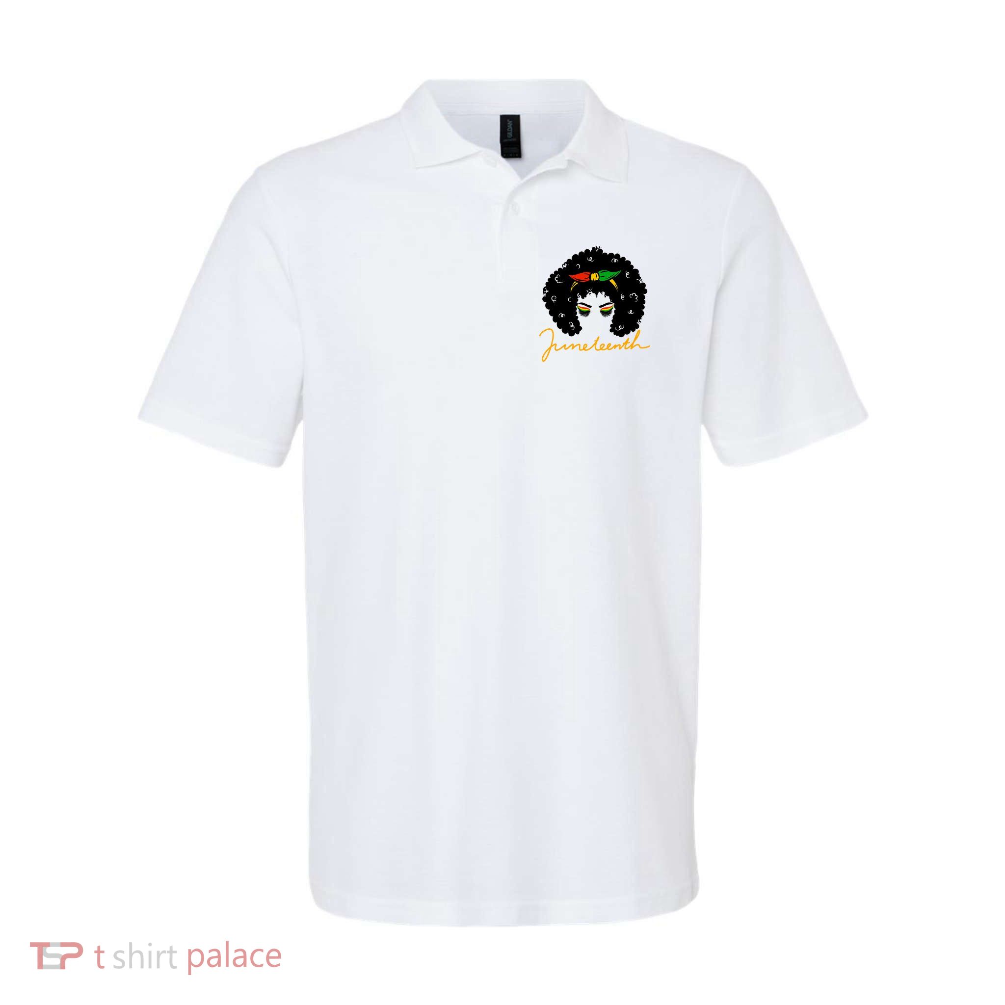 Juneteenth Pride Afro Hair Black History Softstyle Adult Sport Polo