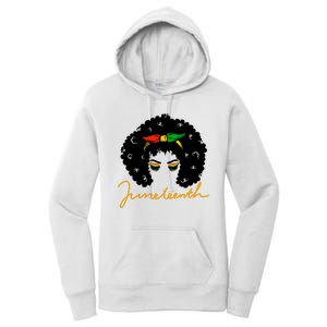 Juneteenth Pride Afro Hair Black History Women's Pullover Hoodie