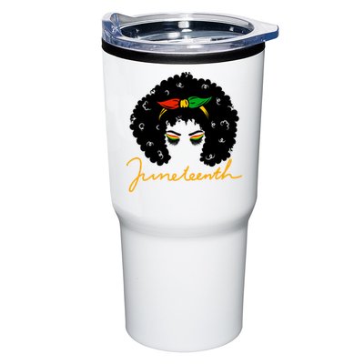Juneteenth Pride Afro Hair Black History Tumbler