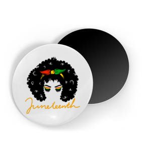 Juneteenth Pride Afro Hair Black History Magnet