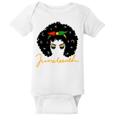 Juneteenth Pride Afro Hair Black History Baby Bodysuit