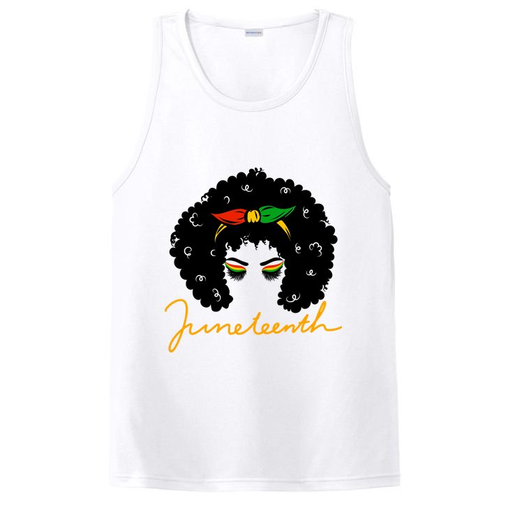 Juneteenth Pride Afro Hair Black History PosiCharge Competitor Tank
