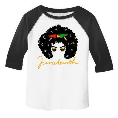 Juneteenth Pride Afro Hair Black History Toddler Fine Jersey T-Shirt