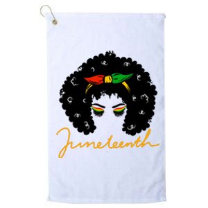 Juneteenth Pride Afro Hair Black History Platinum Collection Golf Towel