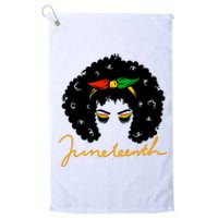 Juneteenth Pride Afro Hair Black History Platinum Collection Golf Towel