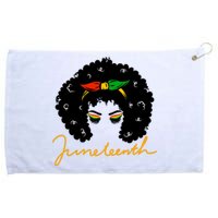 Juneteenth Pride Afro Hair Black History Grommeted Golf Towel