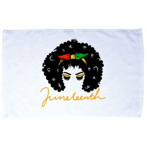 Juneteenth Pride Afro Hair Black History Microfiber Hand Towel