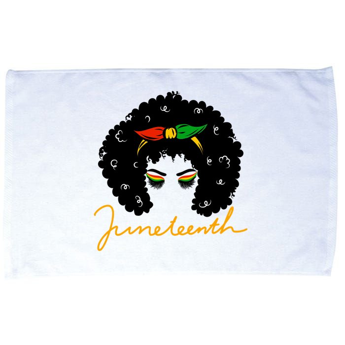 Juneteenth Pride Afro Hair Black History Microfiber Hand Towel