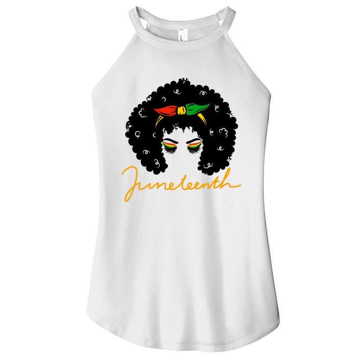 Juneteenth Pride Afro Hair Black History Women’s Perfect Tri Rocker Tank