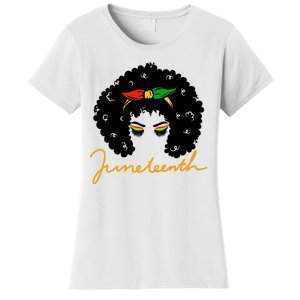 Juneteenth Pride Afro Hair Black History Women's T-Shirt