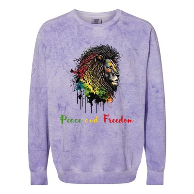 Juneteenth peace and freedom black history african heritage Colorblast Crewneck Sweatshirt