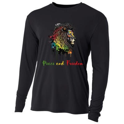 Juneteenth peace and freedom black history african heritage Cooling Performance Long Sleeve Crew