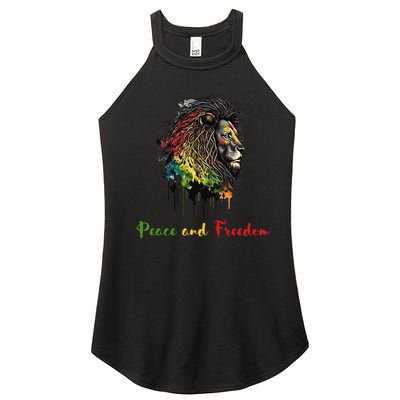 Juneteenth peace and freedom black history african heritage Women’s Perfect Tri Rocker Tank