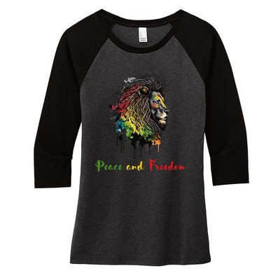 Juneteenth peace and freedom black history african heritage Women's Tri-Blend 3/4-Sleeve Raglan Shirt