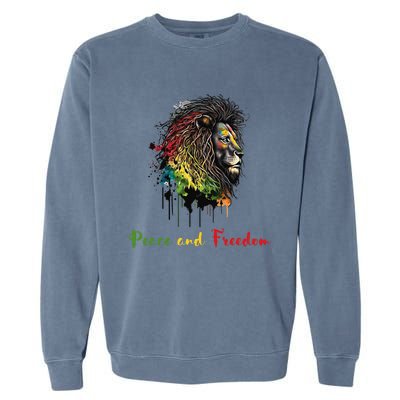 Juneteenth peace and freedom black history african heritage Garment-Dyed Sweatshirt