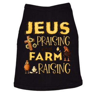 Jesus Praising And Farm Raising Chicken Farmer Christian Doggie Tank