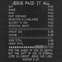 Jesus Paid-It All Christianity Christian Bible Verse 7 Panel Mesh Trucker Snapback Hat