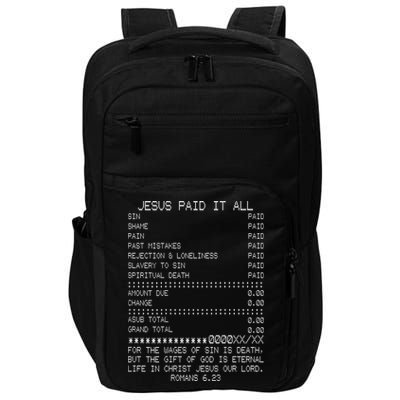 Jesus Paid-It All Christianity Christian Bible Verse Impact Tech Backpack