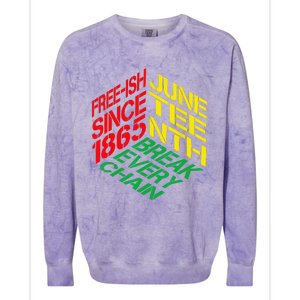 Juneteenth Pride African American Colorblast Crewneck Sweatshirt