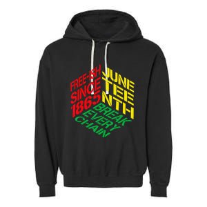 Juneteenth Pride African American Garment-Dyed Fleece Hoodie