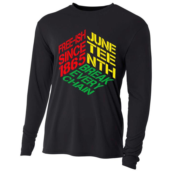 Juneteenth Pride African American Cooling Performance Long Sleeve Crew