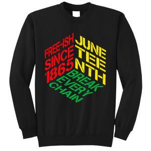 Juneteenth Pride African American Tall Sweatshirt