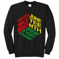 Juneteenth Pride African American Tall Sweatshirt