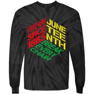 Juneteenth Pride African American Tie-Dye Long Sleeve Shirt