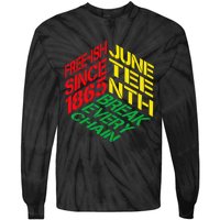 Juneteenth Pride African American Tie-Dye Long Sleeve Shirt