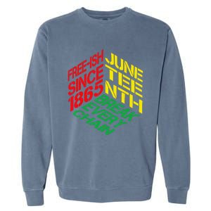 Juneteenth Pride African American Garment-Dyed Sweatshirt