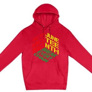 Juneteenth Pride African American Premium Pullover Hoodie