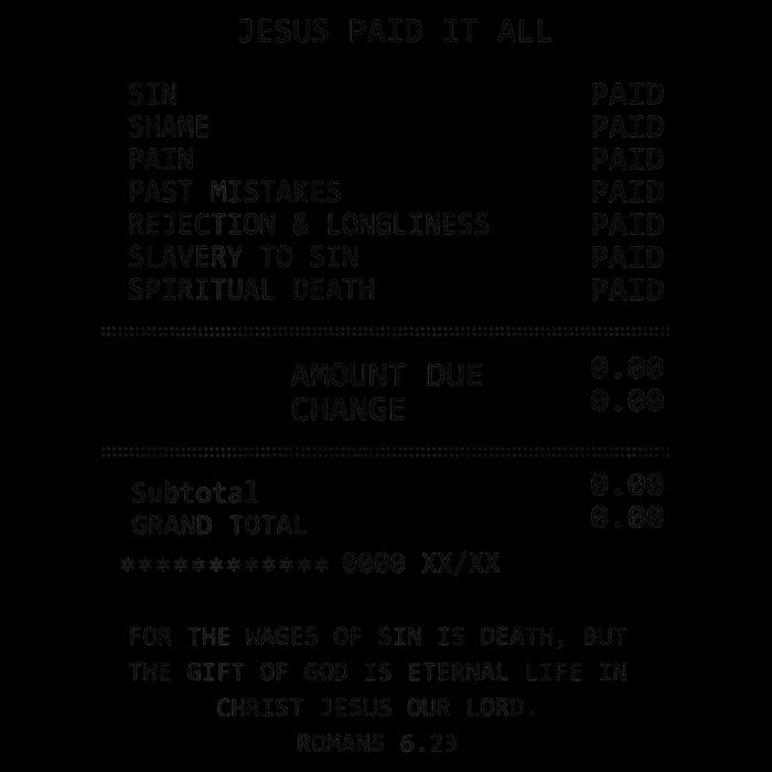 Jesus Paid-It All Christianity Christian Bible 16 in Basic Backpack