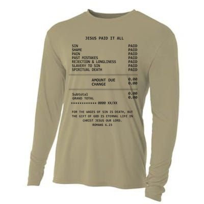Jesus Paid-It All Christianity Christian Bible Cooling Performance Long Sleeve Crew