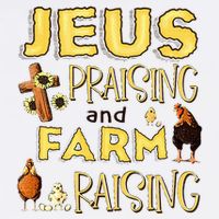 Jesus Praising And Farm Raising Chicken Farmer Christian Adult Drive Performance Visor