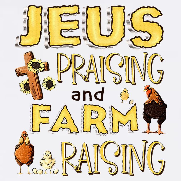 Jesus Praising And Farm Raising Chicken Farmer Christian Adult Drive Performance Visor