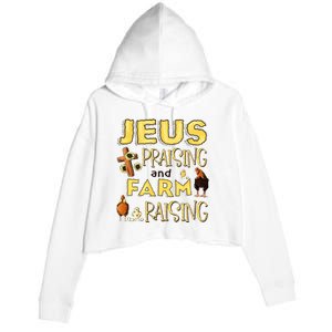 Jesus Praising And Farm Raising Chicken Farmer Christian Crop Fleece Hoodie