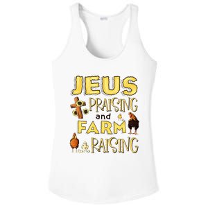 Jesus Praising And Farm Raising Chicken Farmer Christian Ladies PosiCharge Competitor Racerback Tank